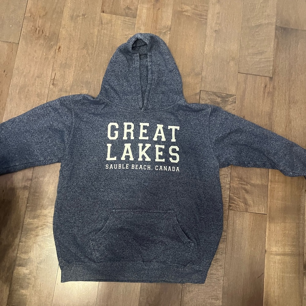 Sauble beach Great Lakes Hoodie in Dark Gray blue